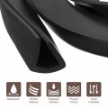 Uxcell U Channel Edge Trim 3 3ft Length Rubber Guard Seal Strip Protector Flat Type Fit For 7 5-8mm 7 16 W X 15 32 H Black