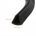 Uxcell U Channel Edge Trim 3 3ft Length Rubber Guard Seal Strip Protector Flat Type Fit For 7 5-8mm 7 16 W X 15 32 H Black