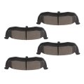 Rear D1087 Semi-metal 4pcs W Hardware Disc Brake Pad Set 