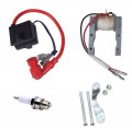 Bh-motor Magneto Stator Red Wire Ignition Coil Spark Plug Cdi Kit Fits For 49cc To 80cc Motorized Bicycle Bike Red 