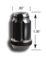 Gorilla Automotive 21132bc Small Diameter Acorn Black 4 Lug Kit 12mm X 1 50 Thread Size 