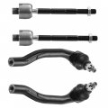 Suspension Dudes 4 Pc Inner Outer Tie Rod End Kit Fits Nissan Leaf 2018-2022 Nv200 2013-2021 Sentra 2013-2019 Es800965 Es800966 
