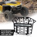 G-plus Front Bumper Mesh Grille Grill W Led Light Bar Compatible With Polaris Rzr Pro Xp 2020 2021 2022 2023