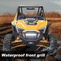 G-plus Front Bumper Mesh Grille Grill W Led Light Bar Compatible With Polaris Rzr Pro Xp 2020 2021 2022 2023