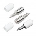 20 Pieces Self Tapping Screw Shelf Support Pegs With Non-slip Sleeve Furniture Self-tapping Screws Cabinet Laminate Metal Pins 
