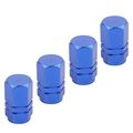 Tomall Hexagon Style Rims Tire Valve Stem Caps Chrome Blue For Motorcycles Bicycle
