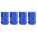 Tomall Hexagon Style Rims Tire Valve Stem Caps Chrome Blue For Motorcycles Bicycle