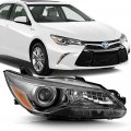 Acanii For 2015-2017 Toyota Camry Se Xse Black Bezel Projector Replacement Headlight Headlamp Passenger Side Only