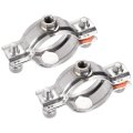 Wall Ceiling Mount Pipe Supports 304 Stainless Steel Adjustable Bracket Clamp For 42-45mm 2pcs 