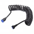 Spring Flexible Shower Hose 3meter 118inch Telescopic With Copper Interface Nut For Toilet Faucet Black 