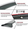 Smoke Tinted Clip On Window Visor With Chrome Trim For 2006-2010 Mk5 Jetta Sedan