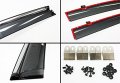 Smoke Tinted Clip On Window Visor With Chrome Trim For 2006-2010 Mk5 Jetta Sedan