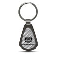 Jeep Gladiator Genuine Carbon Fiber Black Metal Teardrop Key Chain Officially Licensed Bottle Opener Pendant 2 13 In X 1 25