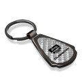 Jeep Gladiator Genuine Carbon Fiber Black Metal Teardrop Key Chain Officially Licensed Bottle Opener Pendant 2 13 In X 1 25