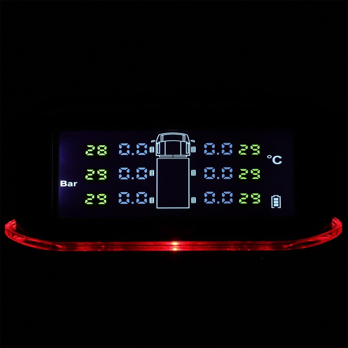 Rv Tire Pressure Monitoring System Trailer Tpms With 6 Sensors 0 To 198psi Color Lcd Display And Usb Charging For Suvs Mpvs