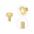 Uxcell Knurled Thumb Screws M5x10mm Flat Brass Bolts Grip Knobs Fasteners For Pc Electronic Mechanical 2pcs