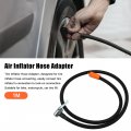 X Autohaux 1m Tire Inflator Extension Hose With Metal Lock Chuck Adapter Convert To On Connection Air Pump Tube Valve Pipe For