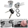 Nghtmre Door Lock Cylinder W Keys Set Replacement F3tz7822050b Update For Ford F-350 1997 O Deterrent And Keyless Entry Black