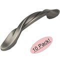 Cosmas 9009as Antique Silver Twist Cabinet Hardware Handle Pull 3 Hole Centers 10 Pack 