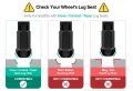 Stancemagic 20pcs Black 12x1 25 Extended Tuner Lug Nuts Open End Cone Taper Acorn Seat 50mm 2 Length 22mm 0 87 Width 17mm 11 16