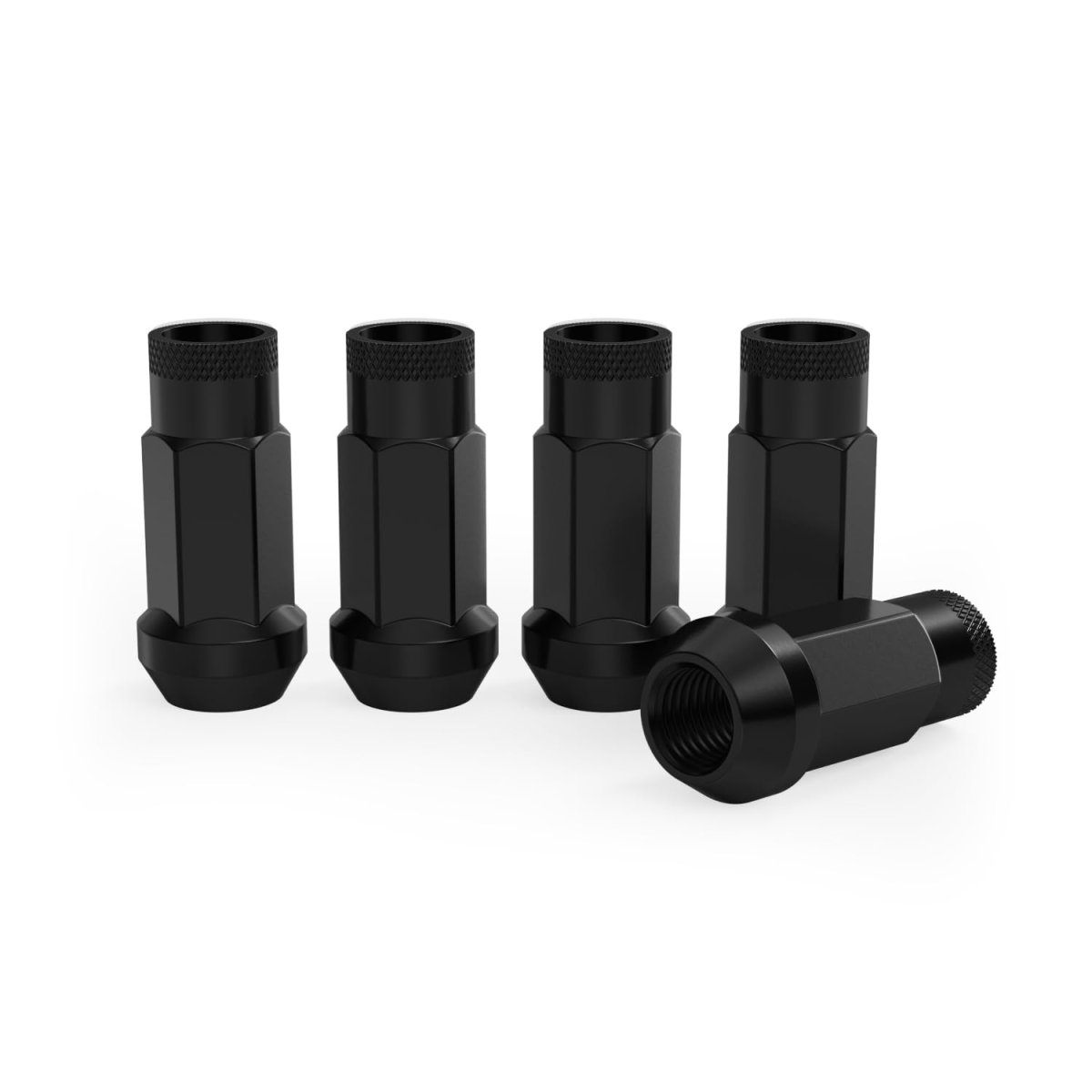 Stancemagic 20pcs Black 12x1 25 Extended Tuner Lug Nuts Open End Cone Taper Acorn Seat 50mm 2 Length 22mm 0 87 Width 17mm 11 16