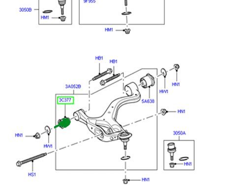 Front Lower Control Arm Bushing Lr055288 For Range Rover Sport 2010 2013
