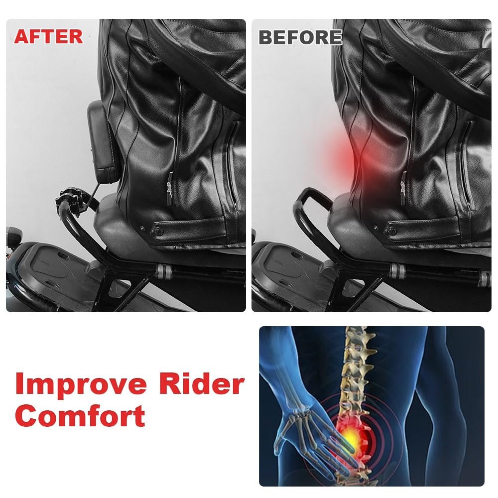 Motorcycle Rear Backrest For Ruckus Zoomer Nps50 2003 2024 Passenger Or Front Rider Lumbar Support Sissy Bar Aluminium And
