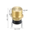 Universal Automotive Radiator Engine Cooling Fan Temperature Thermo Sensor Switch 3 8 Npt 125-140 Degrees On 104 Off