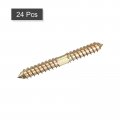 Uxcell 8x70mm Hanger Bolts 24pcs Double Ended Self-tapping Thread Wood To Dowel Screws For Connecting
