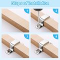 1pcs U Shaped Connector Bracket 100x100mm 304 Stainless Steel Pipe Strap Clamps For Door Shed Closed Bar Holder Strut Channel