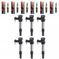 Set Of 6 Spark Plug Xp53 6 Ad Ignition Coils Uf375 