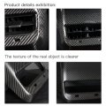 Jswan Real Carbon Fiber Rear Armrest Box Air Outlet Patch Cover For Tesla Model 3 Y Vent Ac Trim Matte Black