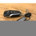 Ford Mustang 50 Years Pu Leather Carbon Fiber Texture Strap Keychain Black Metal Bar Official Licensed Accessory 3 75 In X 1