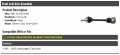Front Left Driver Side Cv Axle Assembly With 100mm Inner Joint Compatible 1985-1993 Volkswagen Cabriolet
