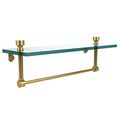Allied Brass Ft-1 16tb-pb 16-inch Single Glass Shelf With Towel Bar 