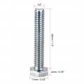 Uxcell Hex Head Screw Bolts Carbon Steel 1 4 -20x1-1 2 Fastener Grade 5 Unc 20pcs