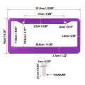 X Autohaux 2pcs Aluminum Alloy License Plate Frame Cover 2 Hole For Car Front Rear Holder With Screws Caps Purple Mounting