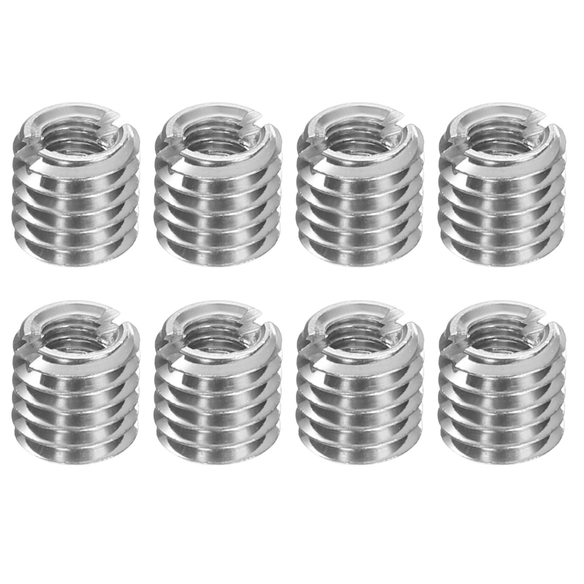 8pcs Threaded Insert Stainless Steel M3-0 5 Female To M5-0 8 Male Repair Nut 5mm Long Adapters Sleeve Reducing Thread Screw For