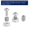 8pcs Threaded Insert Stainless Steel M3-0 5 Female To M5-0 8 Male Repair Nut 5mm Long Adapters Sleeve Reducing Thread Screw For