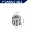 8pcs Threaded Insert Stainless Steel M3-0 5 Female To M5-0 8 Male Repair Nut 5mm Long Adapters Sleeve Reducing Thread Screw For