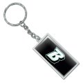 Graphics More Rectangle Binghamton University Logo Keychain In Chrome Plated Metal
