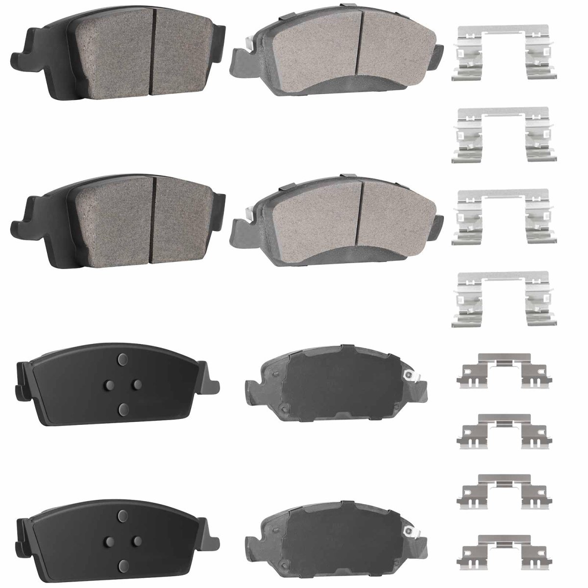 Rear Ceramic Front Semi-metallic Brake Pads Set Fit For Chevy Silverado 1500 For Gmc Sierra 2014-2018 Yukon Xl Cadillac