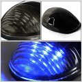 Auto Dynasty Compatible With Silverado Sierra Gmt800 Led Cab Roof Top Center Running Light Pair Side Lamps Smoked Blue
