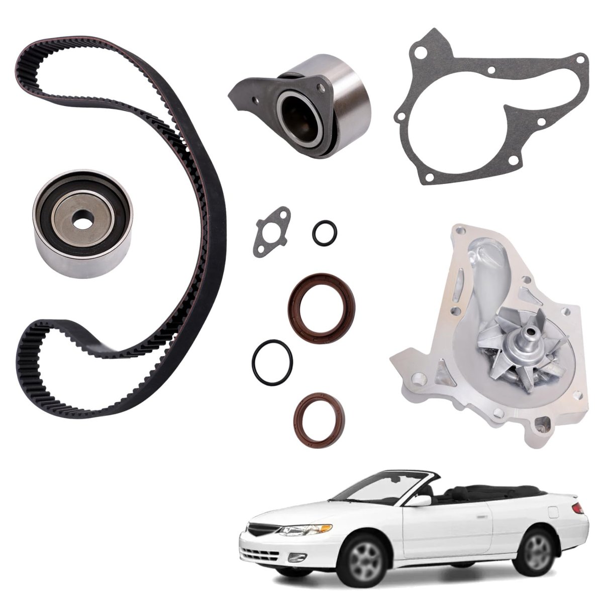 Timing Belt Kit With Water Pump For Solara 2l 1999 2001 And Celica 2 0l 1987 1989 Replacement Camry Rav4 Mr2 Part 16100 09040