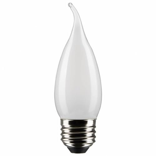 Satco 5 5w Led Ca10 Medium Base Replacement Lamp Pack Of 2 In Traditional Style-4 33 Inches Length And 1 38 Wide-fros