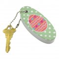 Graphics More Cute Easter Egg Pink With Hearts Floating Keychain Oval Foam Fishing Boat Buoy Key Float