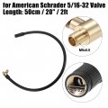 X Autohaux 20 Tire Inflator Air Pump Hose Adapter Extension Locking Chuck Tube Connection For Standard America Valve With