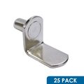 Rok Hardware 1 4 L-shaped Shelf Support Nickel 25 Pack 