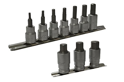 Sae Hex Bit Socket Set 3 8 1 2 Drive