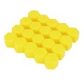 20pcs 21mm Universal Yellow Silicone Wheel Nut Lug Hub Screw Rim Bolt Covers Tyres Caps For Automotive 